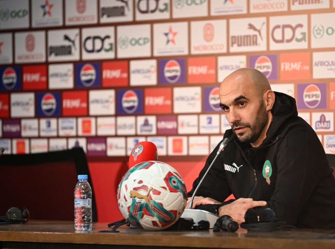 اللقاء الإعلامي ل الناخب الوطني وليد الركراكي قبل مواجهة منتخب موريتانيا
