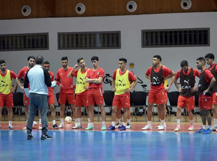 المنتخب الوطني لكرة القدم داخل القاعة يواصل استعداداته لكاس أفريقيا للأمم